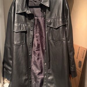 Black Faux Leather Jacket